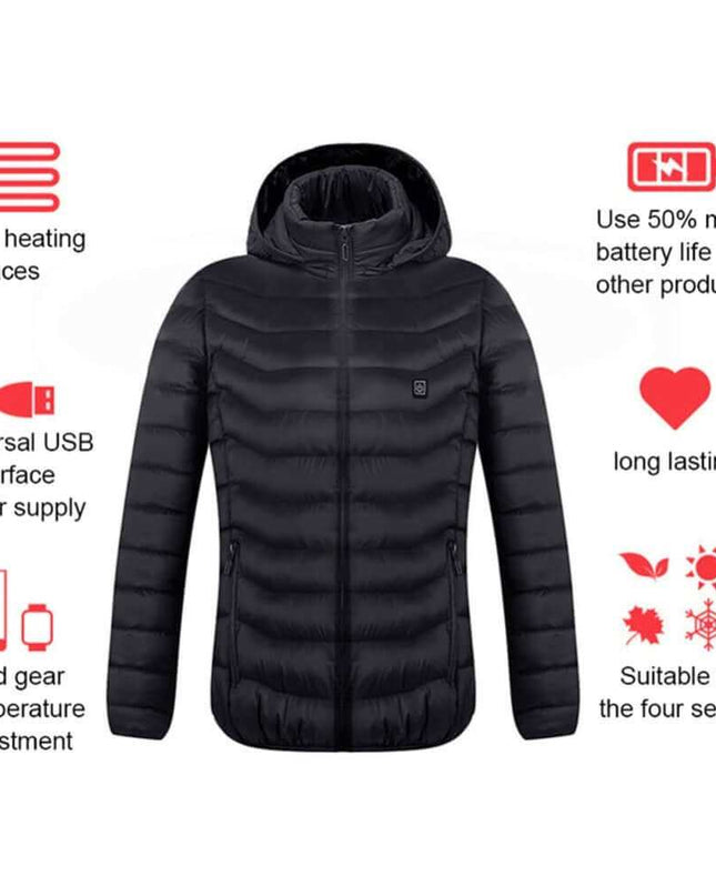 New Heated Coat USB Electric Thermal Winter Clothing - Plush Fashion Shop #