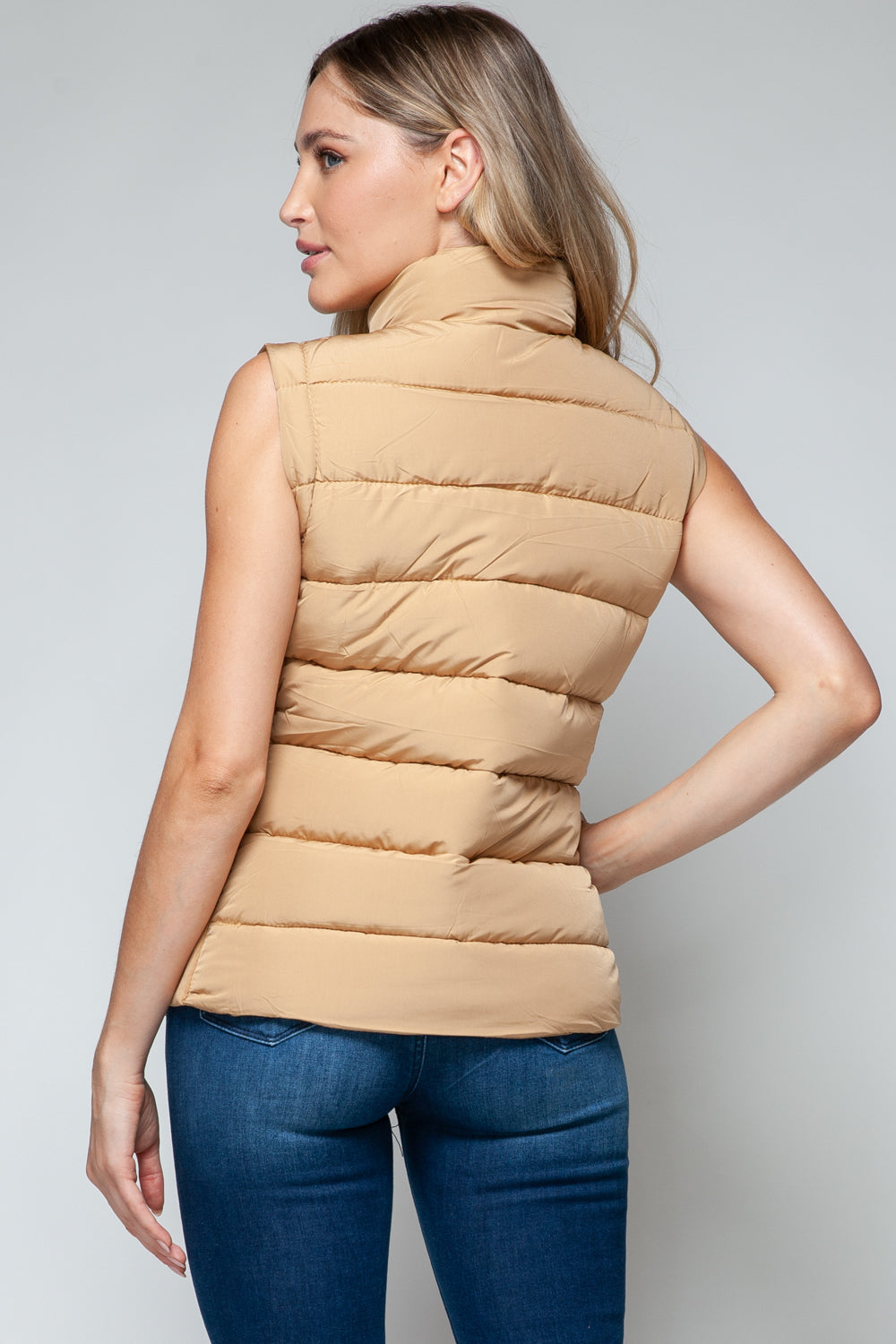 Snobbish Zip Up Turtleneck Vest with Pockets - Plush Fashion Shop #