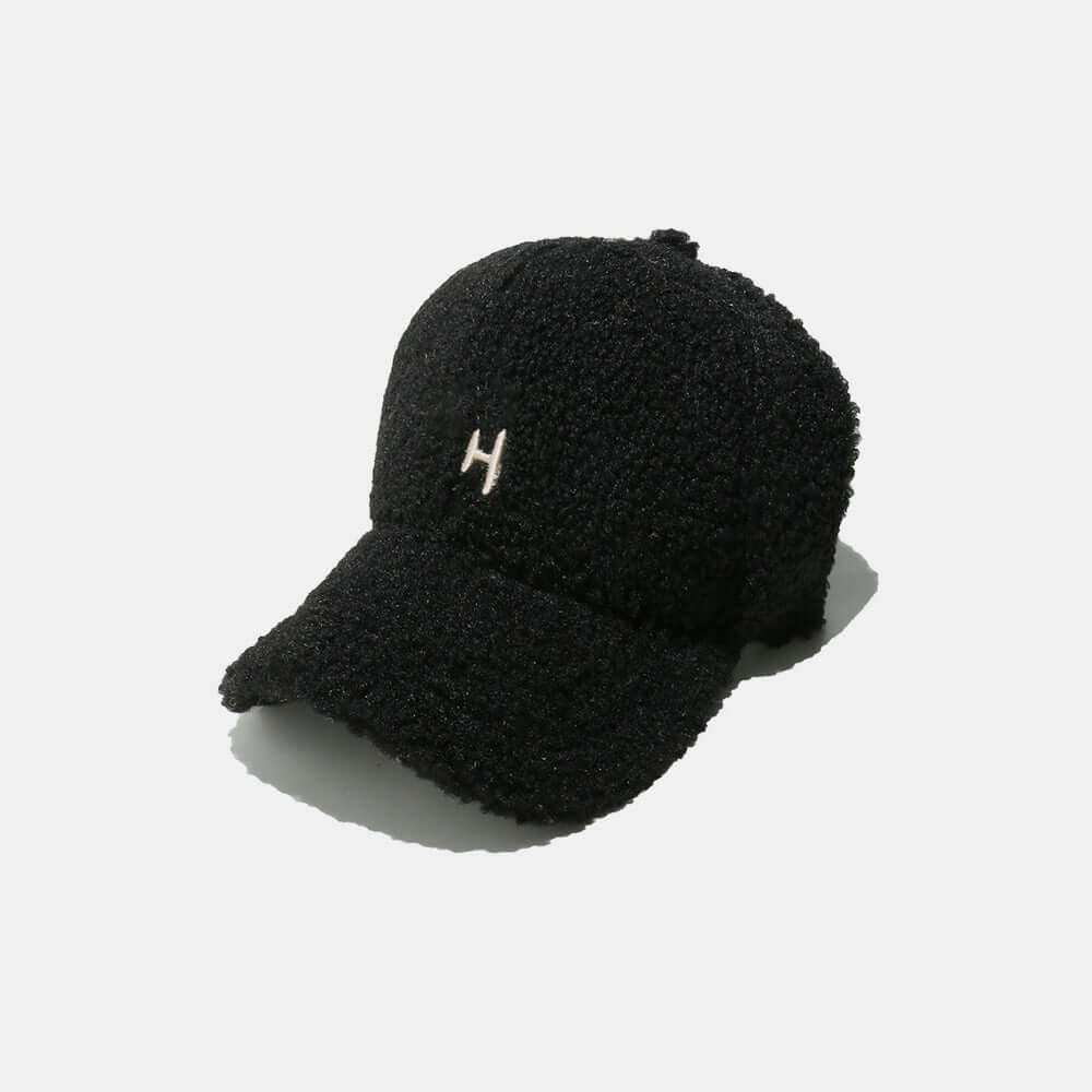 Sherpa Letter H Embroidered Cap - Plush Fashion Shop #