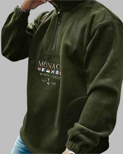 Autumn And Winter Alphabet Embroidery Thickened Casual Men's Sweater