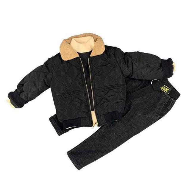 Boys Fleece & Cotton Sweater Jeans Suit