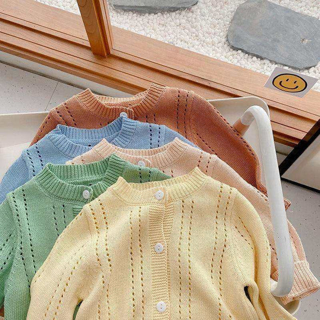 Candy Kids Baby Girls Full Sleeve Solid Knitted Sweaters - Plush Fashion Shop #