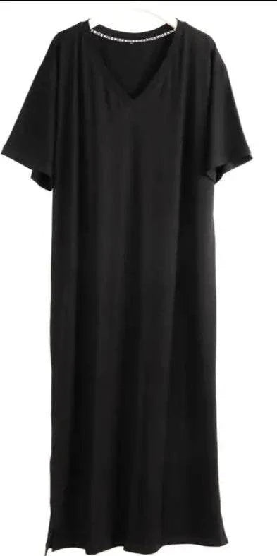 Oversized V Neck Women Boho DressesThis beautiful and flowy V neck dress is perfect for any bohemian-inspired look. Made with soft and comfortable fabric, this oversized dress is a great addition to aDressPlush Fashions ShopPlush Fashion Shop