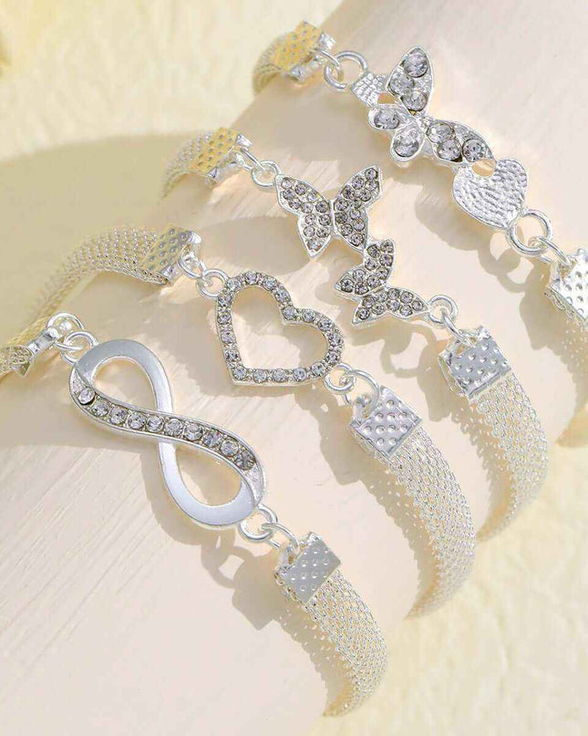 Infinite Diamond 8-word anklet with retro alloy and zodiac design.