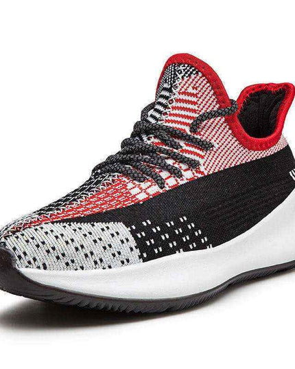 Men's Fashion Trend Casual Shoes with breathable flying weave upper and non-slip outsole.