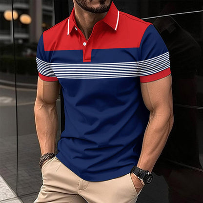 Men's Casual V-neck Button Business Striped All-matching Polot ShirtElevate your casual style with our Men's Casual V-neck Button Business Striped Polo Shirt! Available in gray, khaki, green, white, and navy blue, our shirt features Men's Polo ShirtsPlush Fashions ShopPlush Fashion Shop