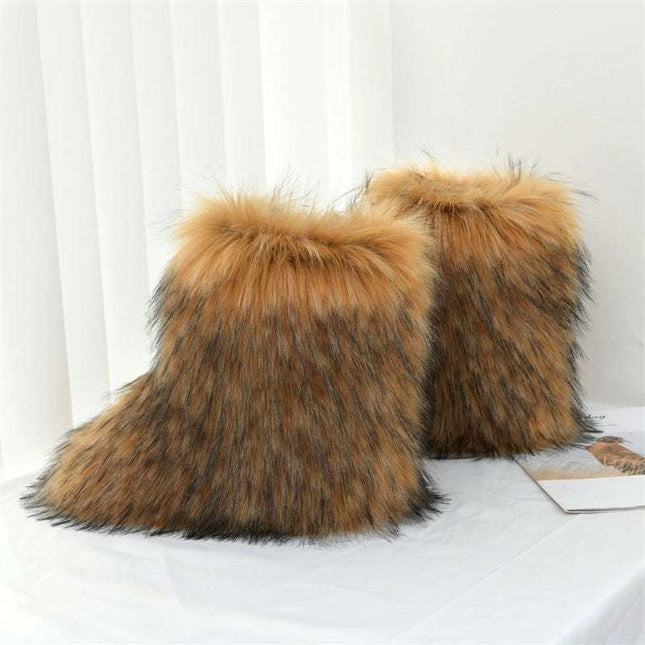 Ladies Fluffy 35cm  Sexy Y2g Boots