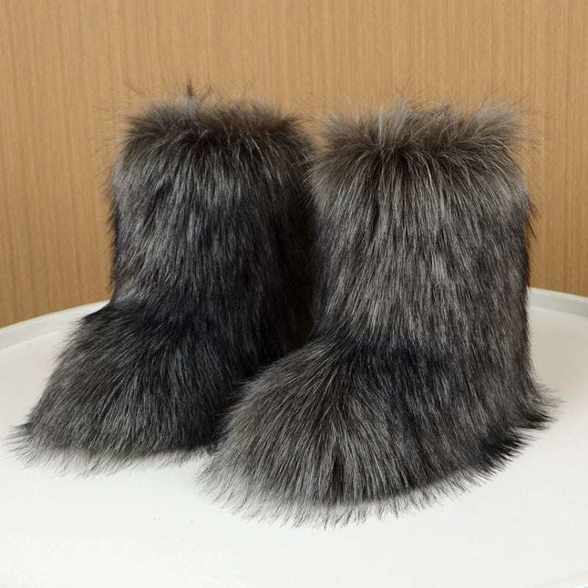 Ladies Fluffy 35cm  Sexy Y2g Boots