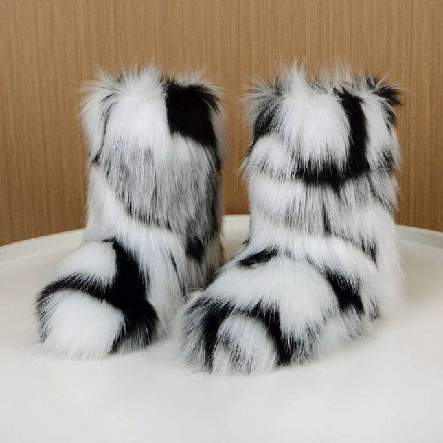 Ladies Fluffy 35cm  Sexy Y2g Boots