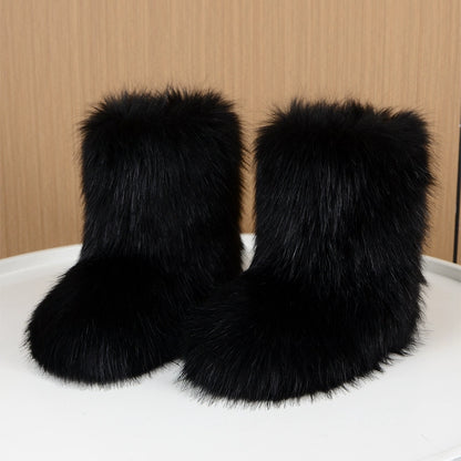 Ladies Fluffy 35cm Shibuya  Sexy Y2g Boots - Plush Fashion Shop #