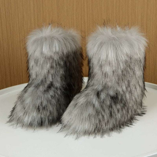 Ladies Fluffy 35cm  Sexy Y2g Boots