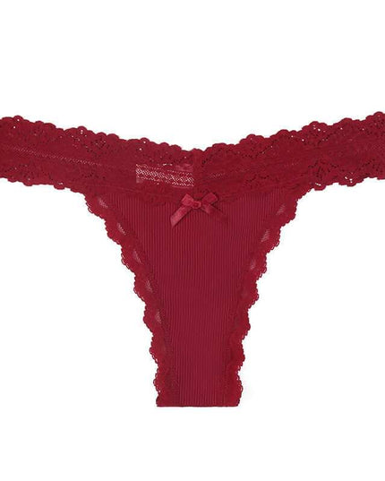 Multi Color Pure Cotton Lace Women's Panty Set