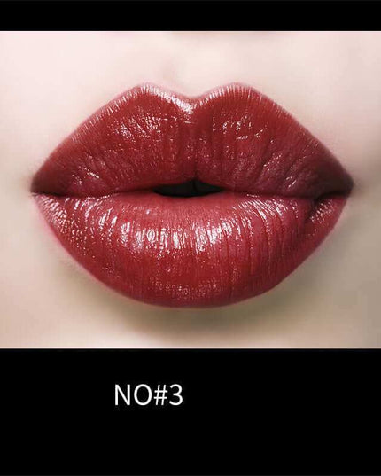 Plush Fashions Gentle Moisturizing Lipstick in deep red shade, number 3.