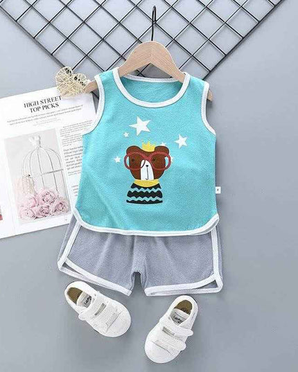 Pure cotton boys and girls suit