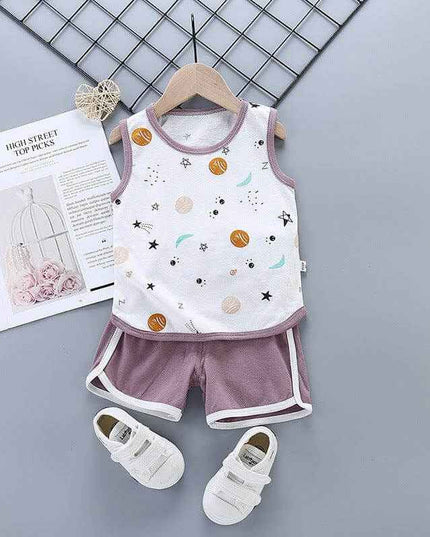 Pure cotton boys and girls suit