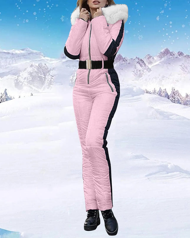 New Fashion Ski Suit Women's Winter Thick Warm Outdoor Jumpsuit