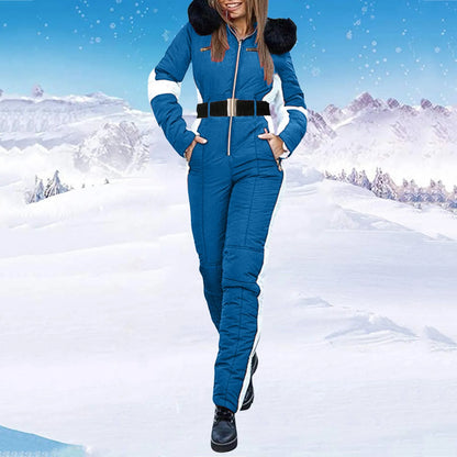 New Fashion Ski Suit Women's Winter Thick Warm Outdoor Jumpsuit