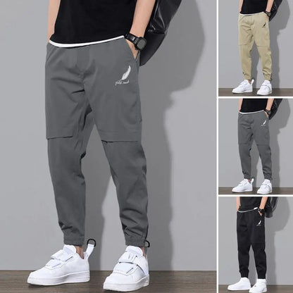 Men  Elastic Waist  Cargo Pants - Plush Fashion Shop #