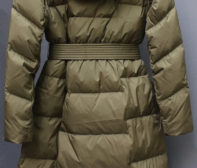 New Winter Hooded Over The Knee Puffer Coats For  Women - Plush Fashion Shop #