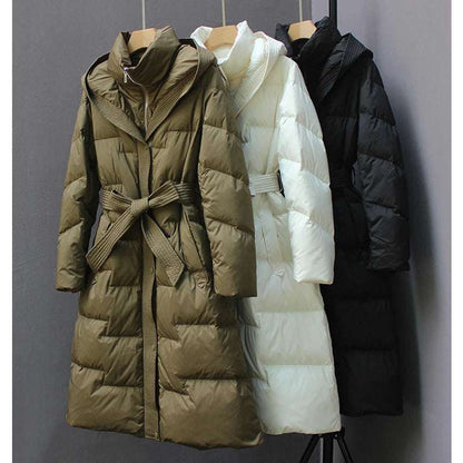 New Winter Hooded Over The Knee Puffer Coats For  Women - Plush Fashion Shop #