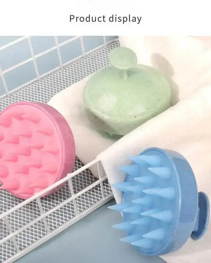 Silicone Shampoo Brush Head Scalp Massage Comb - Plush Fashion Shop #