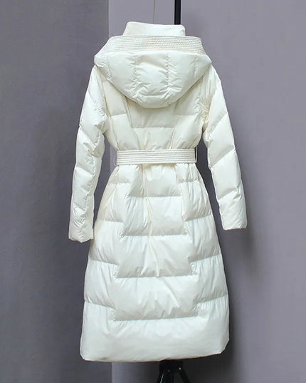 New Winter Hooded Over The Knee Puffer Coats For  Women - Plush Fashion Shop #