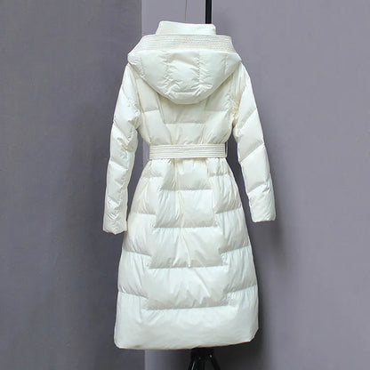 New Winter Hooded Over The Knee Puffer Coats For  Women - Plush Fashion Shop #