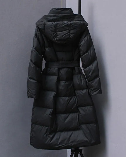 New Winter Hooded Over The Knee Puffer Coats For  Women - Plush Fashion Shop #