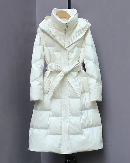 New Winter Hooded Over The Knee Puffer Coats For  Women - Plush Fashion Shop #