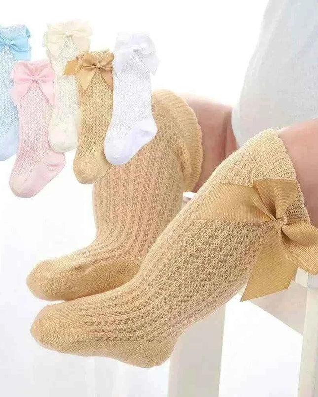 Baby Girls Long Bow Sock - Plush Fashion Shop #