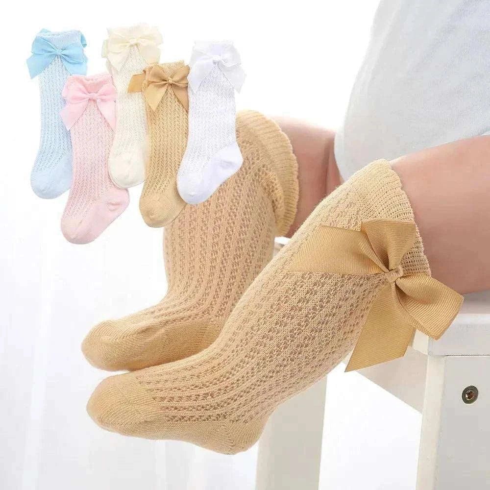 Baby Girls Long Bow Sock