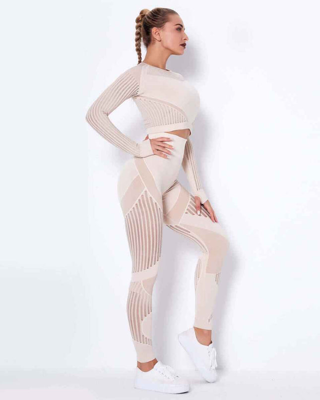 Seamless Knitted Absorbent Yoga Long-Sleeved Suit