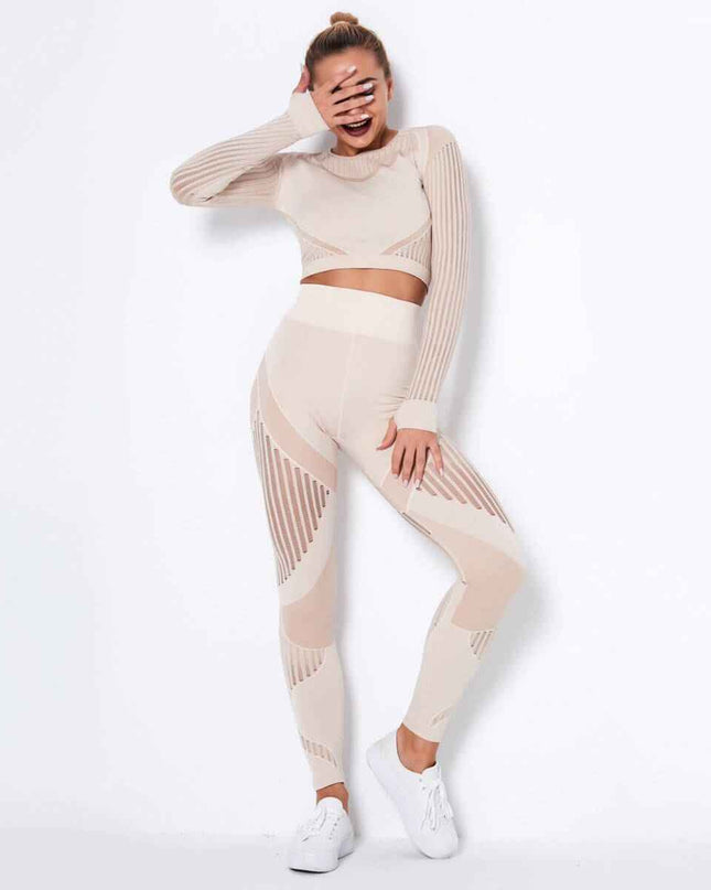 Seamless Knitted Absorbent Yoga Long-Sleeved Suit