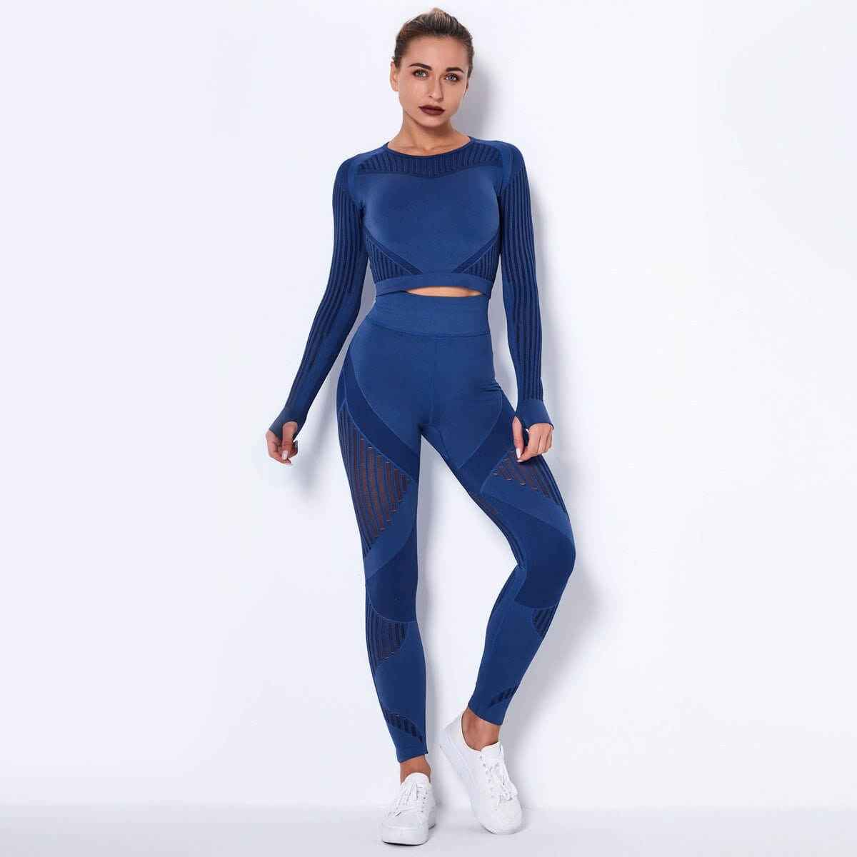 Seamless Knitted Absorbent Yoga Long-Sleeved Suit