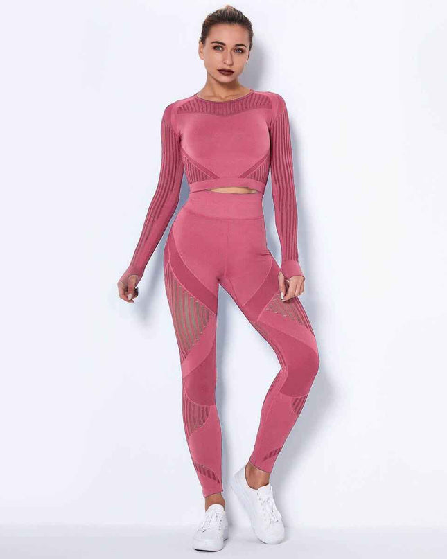 Seamless Knitted Absorbent Yoga Long-Sleeved Suit