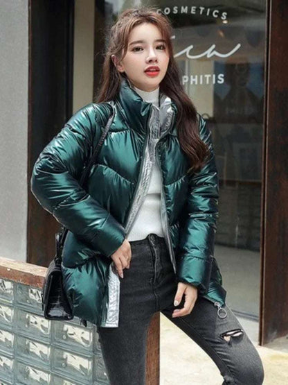 Women Winter Warm Bread Padded Casual Thick  Oversized Cotton Coat - Plush Fashion Shop #