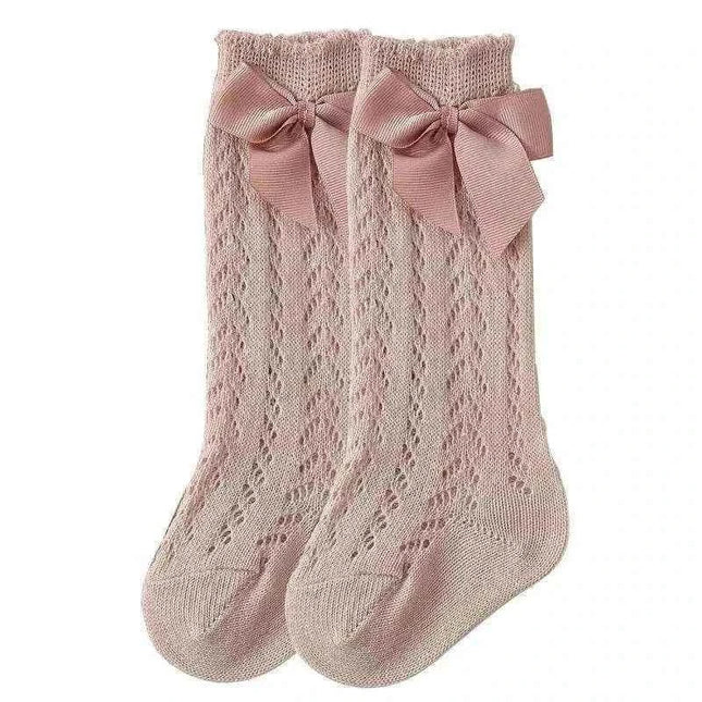 Baby Girls Long Bow Sock - Plush Fashion Shop #