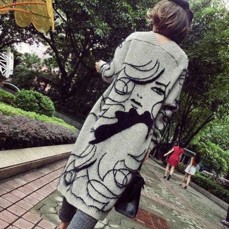 Winter Thick Knitwear Cardigan Beauty Sweater - Plush Fashion Shop #