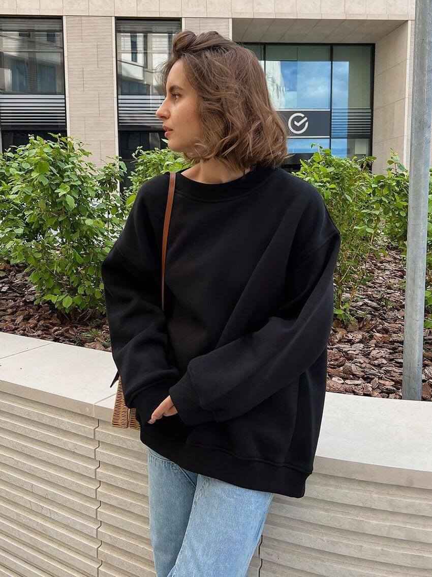 Women's Solid Color Loose Sweater