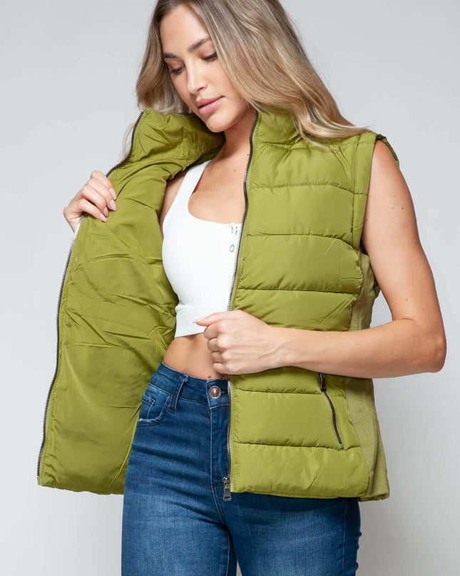 Snobbish Zip Up Turtleneck Vest with Pockets - Plush Fashion Shop #