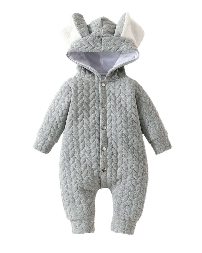 Infant Hooded Romper Outer Wear - Plush Fashion Shop #