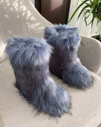 Denim Blue Fur