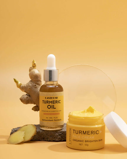 Turmeric Essential Oil Skincare Set Moisturizes , Repairs Skin Brightens, Hydrates To Relieve Dull Skin - Plush Fashion Shop #