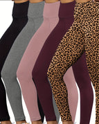 Black+hemp Gray+bean Paste+burgundy+leopard Print