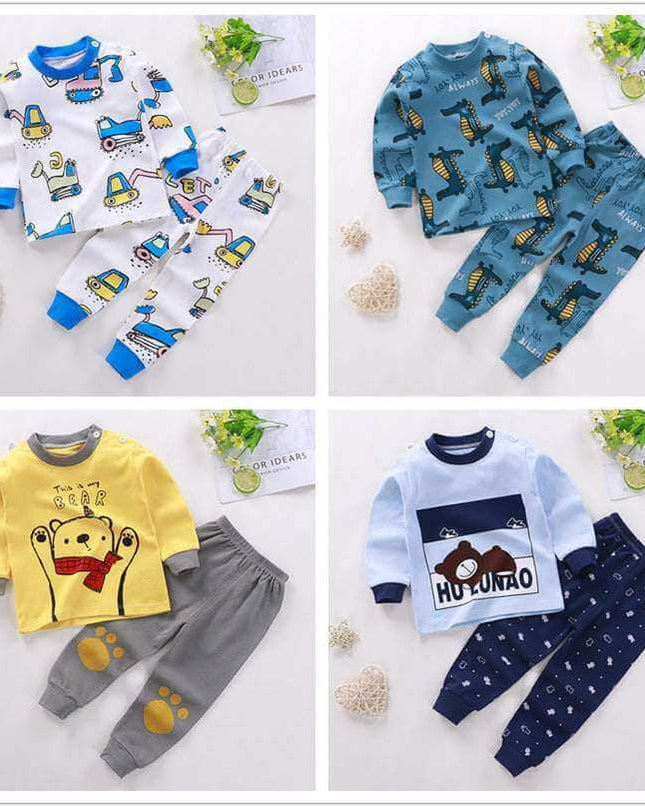 Boys And Girls Children's Cotton Children Pajamas - Plush Fashion Shop #