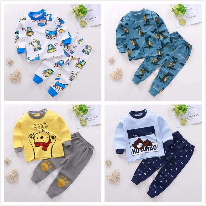 Boys And Girls Children's Cotton Children Pajamas - Plush Fashion Shop #