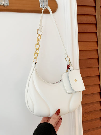 PU Leather Shoulder Bag with EarPods Bag