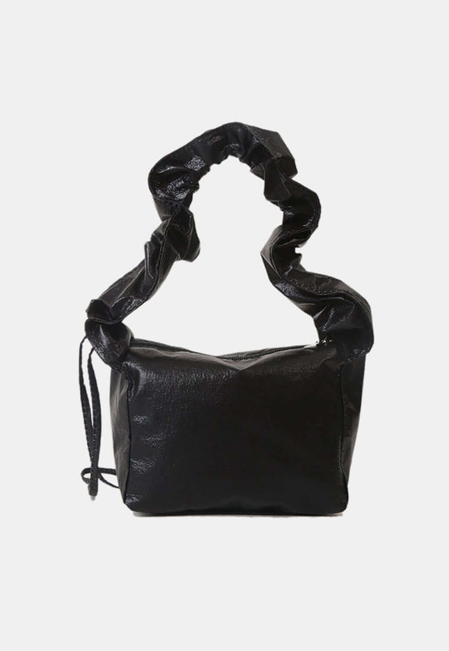 PU Leather Drawstring Shoulder Bag - Plush Fashion Shop #