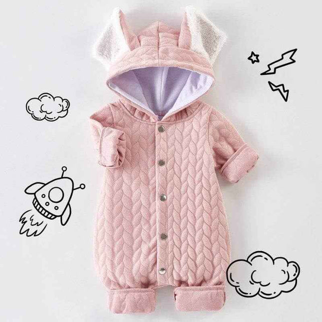 Infant Hooded Romper Outer Wear - Plush Fashion Shop #