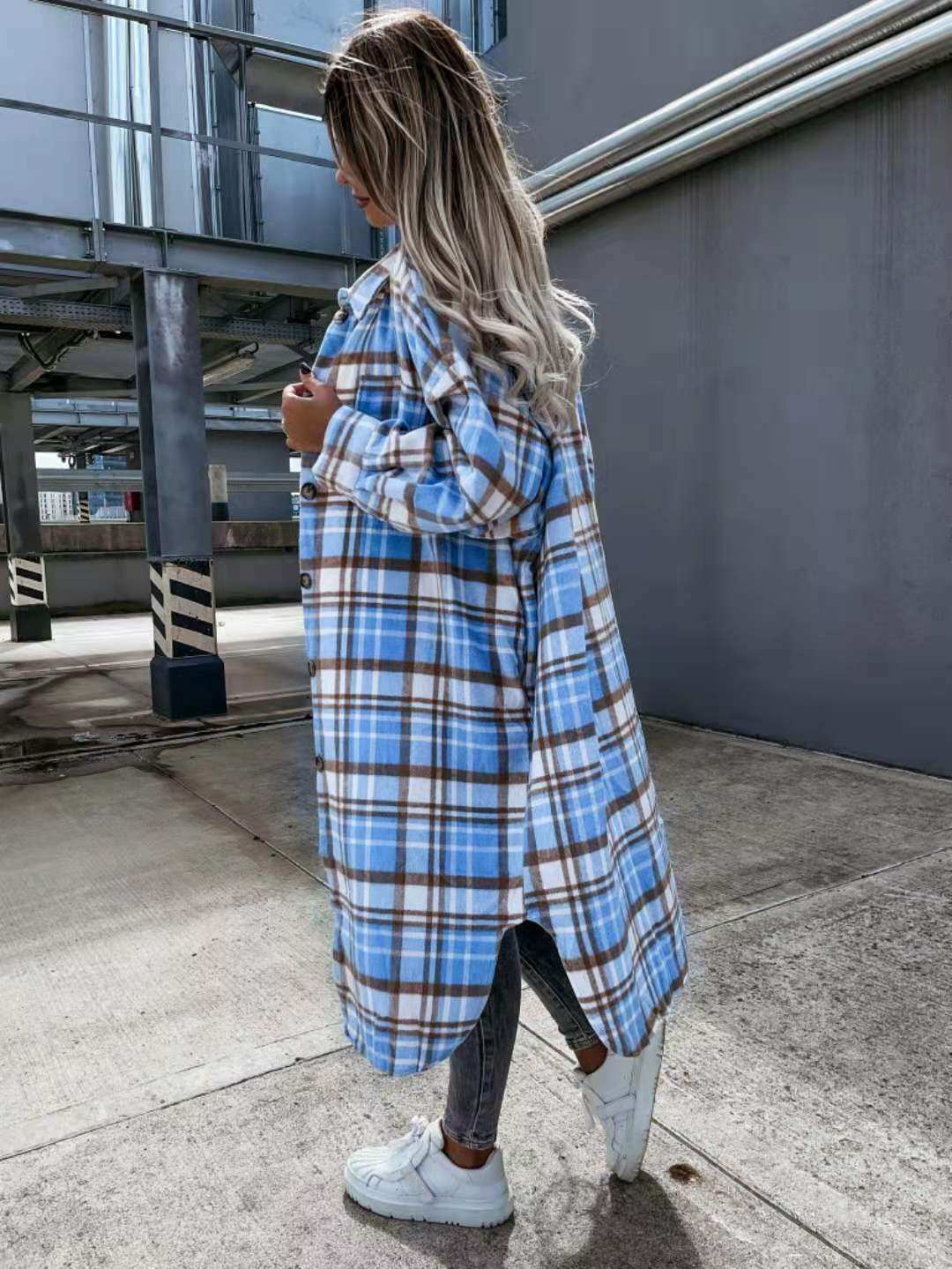 New Style Lengthened Plaid Shirt Women's ClothingExperience style and comfort with our New Style Lengthened Plaid Shirt! Made from 30%-50% cotton, this shirt features a classic check pattern and long sleeves for a ShirtPlush Fashions ShopPlush Fashion ShopStyle Lengthened Plaid Shirt Women'